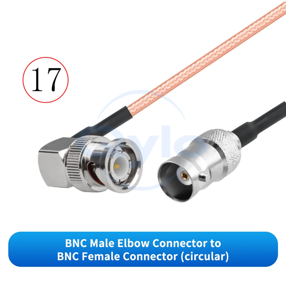 BNC auf BNC Stecker/Buchse Adapter BNC auf BNC Signalverlängerungskabel RG316 Braunes HF-Adapterkabel (1 Stück) – Detail 9