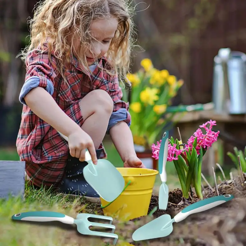 Shovel Rake for Children Garden Shovel Soil Rake for Children Hand Garden Tools for Kids Multi-Functional for Yard Farm Nursery 3