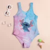 One-Piece Cute Stitch Girls Sleeveless Swimsuit Set - Good Stretch And Comfortable For Summer Beach Swimwear Set 1