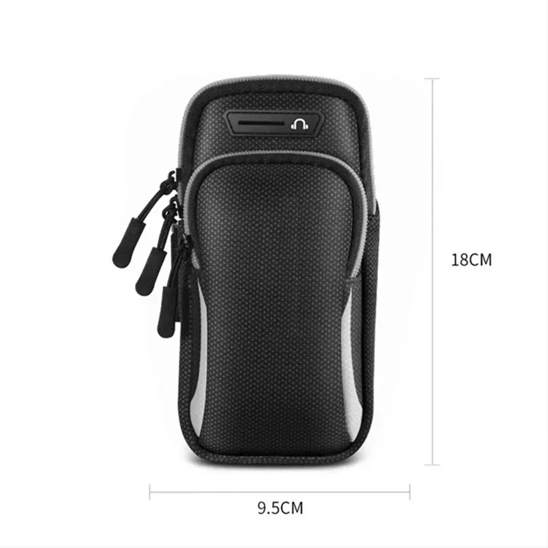 Universal 6.7'' Phone Armband Outdoor Waterproof Fitness Running Sports Arm Phone Holder With Headphone Jack Mobile Bag phone armband