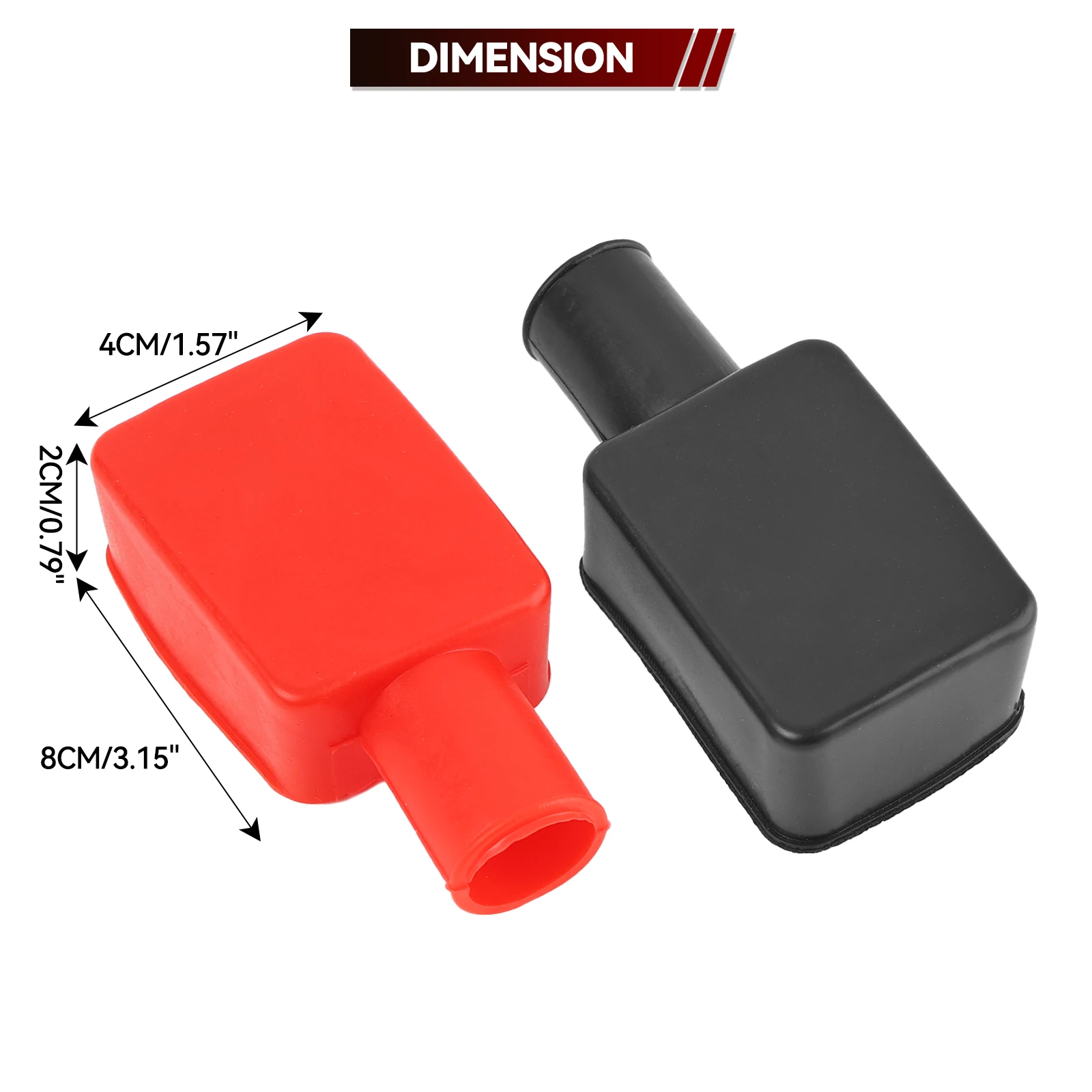 Battery Insulation Cover Car Battery Negative Positive Terminal Covers Cap Boot Insulating Protector