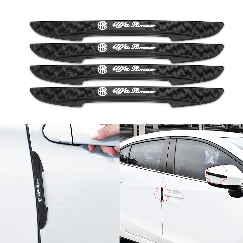 4 pezzi porta auto protezione anticollisione striscia di protezione strisce antigraffio accessori per Alfa Romeo Giulia Giulietta 156 159 147 Tonale - immagine 3