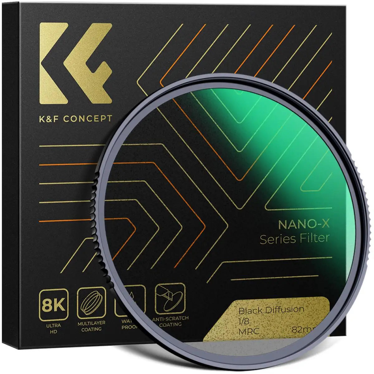 

K&F Concept 67mm 1/8 Black Pro Mist 77mm 82mm Lens Diffusion Filter NANO-X 49mm 52mm 55mm 58mm 62mm 72mm for Nikon Canon Lens