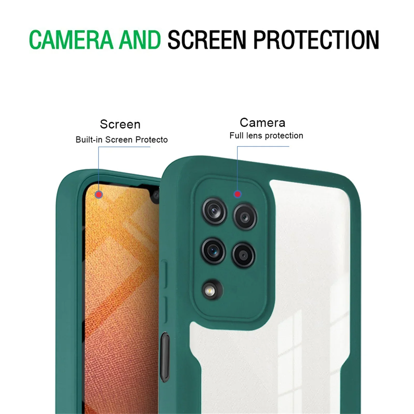 Crystal Shield 360° Clear Phone Case with Full Screen Protection