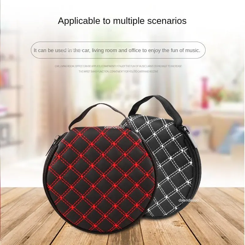 CD DVD Storage Case CD Case 20 Capacity Hard Plastic Portable Zipper CD Holder Large Storage Disc Wallet Bag for Car Home Travel