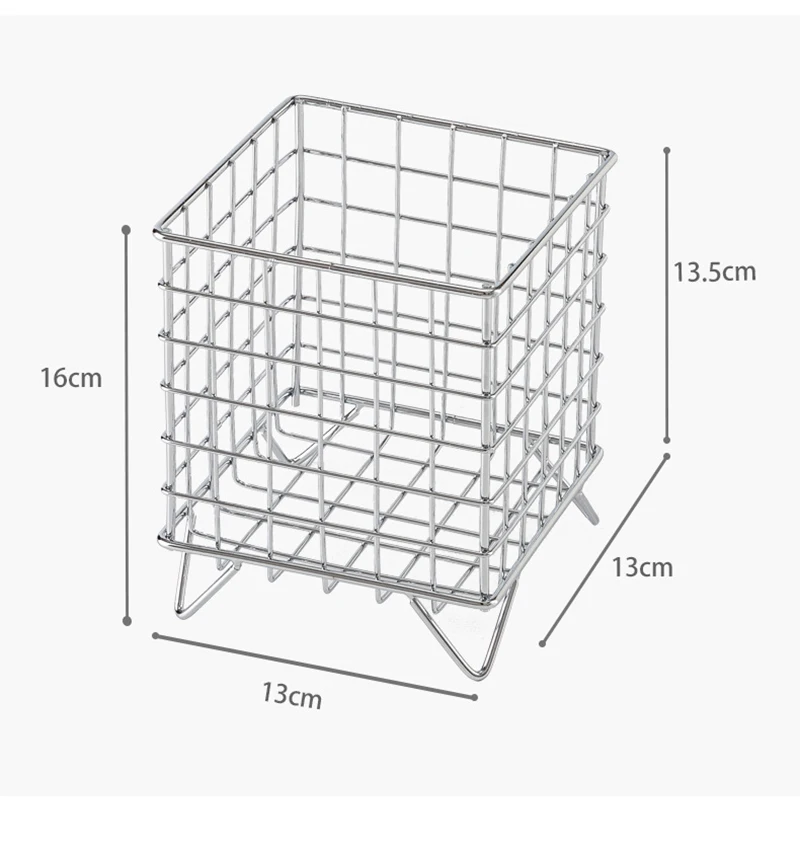 Creative Iron Storage Rack Desktop Book Pen Storage Box Large-Capacity Storage Basket Student Dormitory Sundries Storage Box