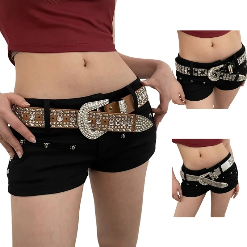 

Shinning Belt Woman Man Teens Nightclub Waist Belt for Jeans Skirt