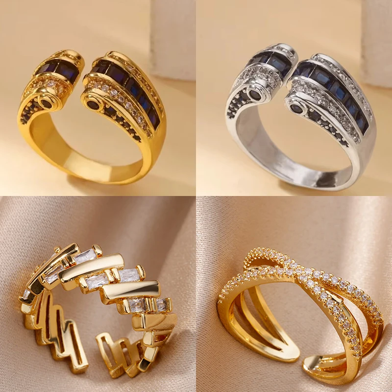 Gothic Stainless Steel Opening Finger Rings for Women