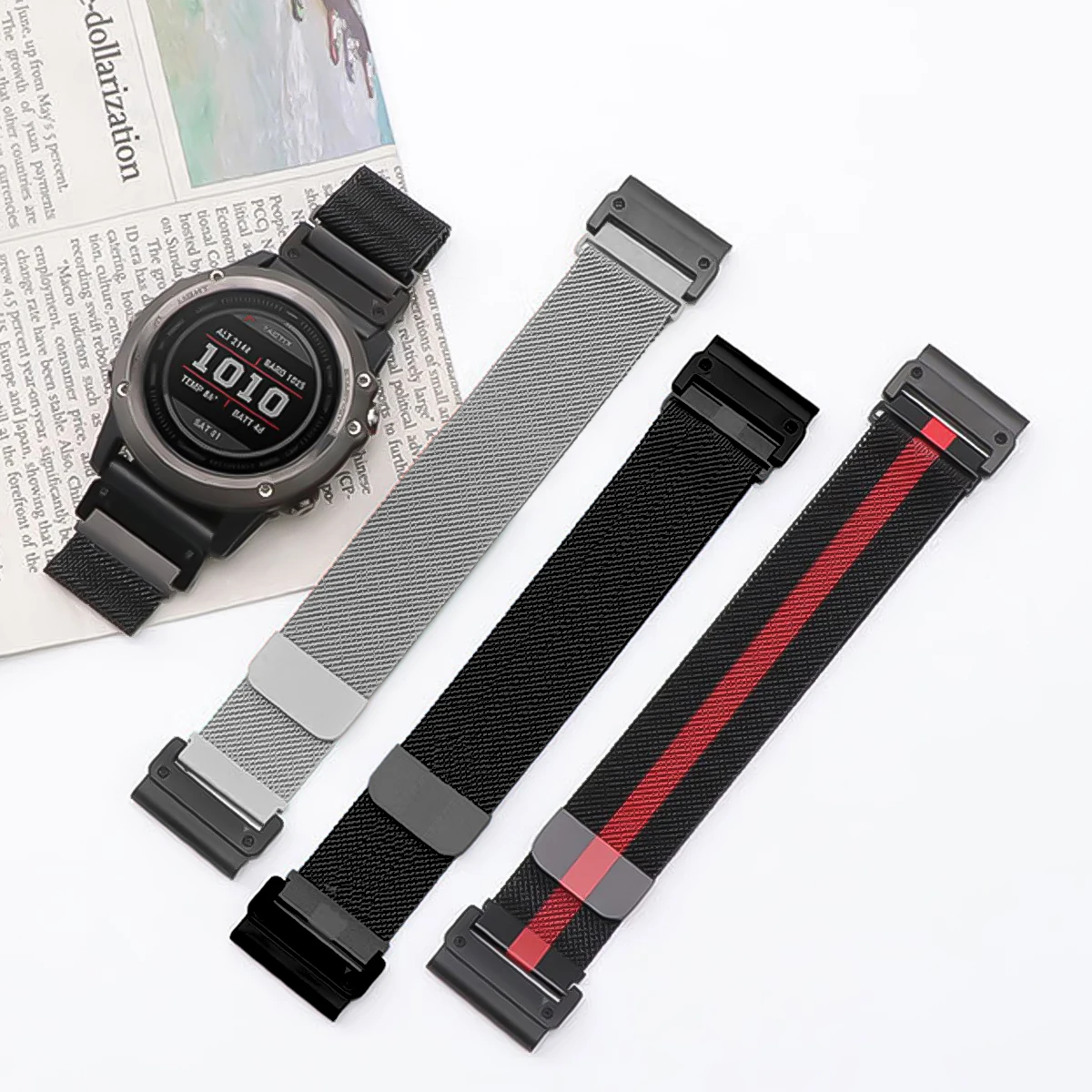 Magnetic Milanese Metal Bracelet Strap, Quick Fit Design