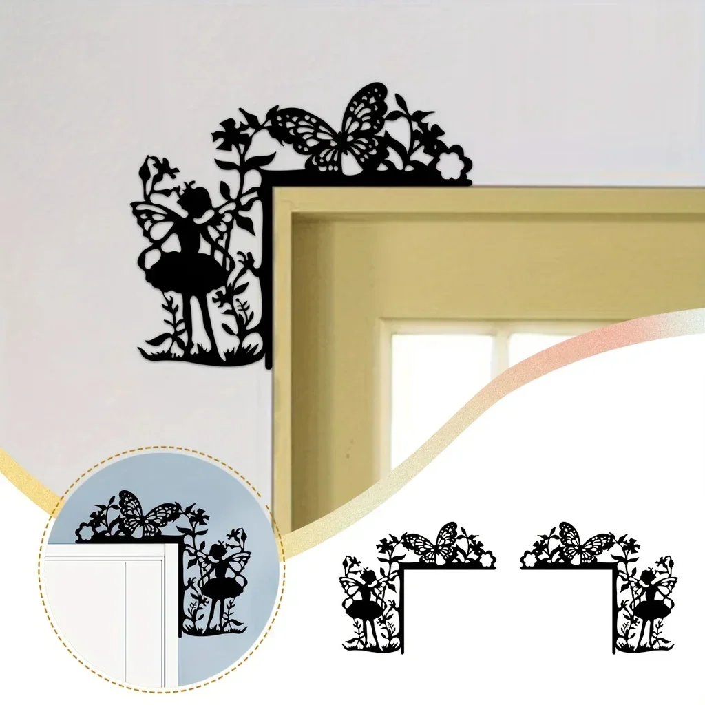 

1pc Creative Silhouette Home Decorative Wall Stickers Door Corner Decoration Door Frame Corner Decoration Wall Hanging Bedroom w