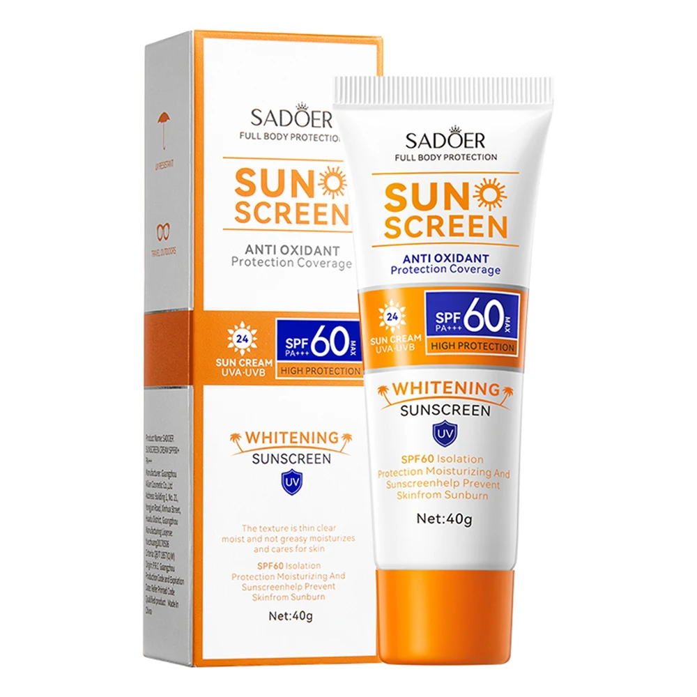 Whitening Sunscreen UV Protection Sun Screen Lsolation Moisturizing Brightening Face Body Arms Thighs Sunblock Skin Care