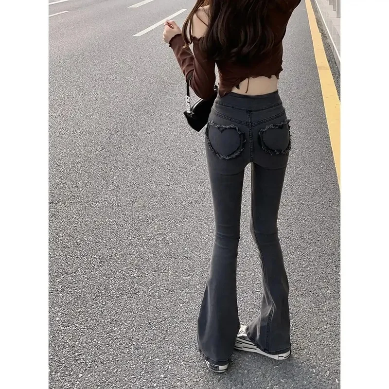 Vintage Star Print High Waist Jeans Women Harajuku 90s Aesthetic Denim Long Trousers Ladies Streetwear Outfits Straight Pants