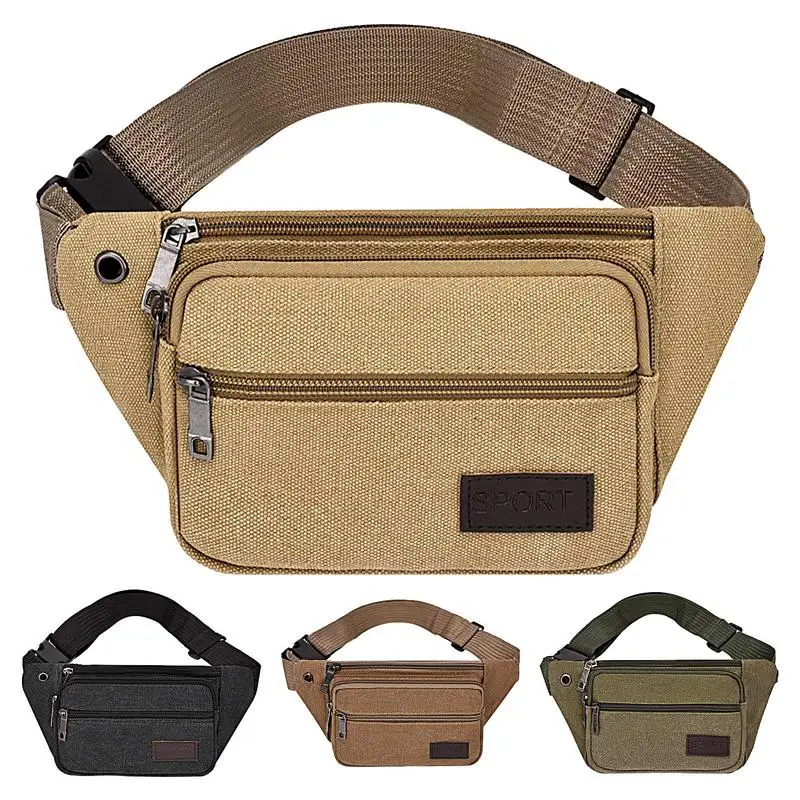 

Chest Bag Canvas Waist Bag Women Men Belt Bag Fashion Bum Bag Travel Purse Bag For Phone Pouch Pocket Hip Bag Waist Pack Male