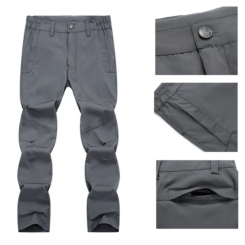 Summer Men Trekking Camping Thin Elastic Quick Drying Breathable Pants Outdoor Sports Cycling Fishing Fishing Trousers For TRVLWEGO