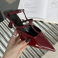 Female Shoes Pointed Toe Pumps Casual Fashion Footwear New Spring Summer Slingbacks Ladies Shoes Women High Heels Sandals 1