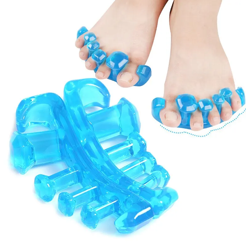 Toe Separators Toe Spreader Toe Corrector Finger Toe Separator Toe Protectors 2Pcs(1 Pair) Protective Toes Separator Soft Gel Straightener Corrector Bunions Finger Separator Spacers Stretchers Care Tools