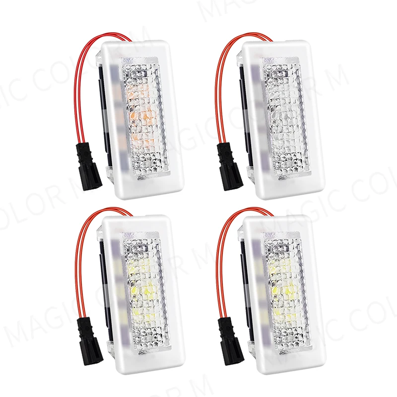 Luces LED de ambiente para coche, iluminación Interior para Tesla Model 3 Y S X, suelo, puerta, charco, Lámpara decorativa, accesorios para automóviles