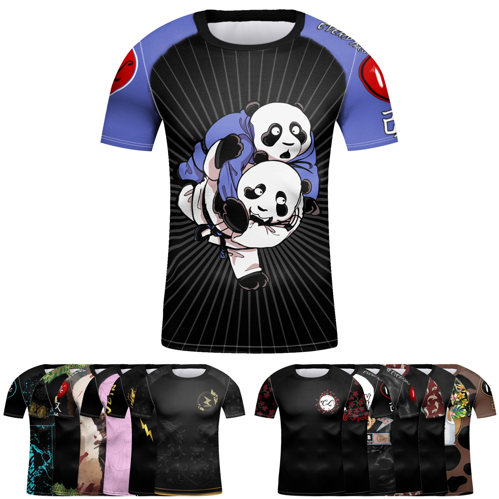 Kid's MMA Short Sleeve Swimming T-Shirt Rash guard Vest Resistant Rashie Surfing Boxing UPF 50+ kids bjj rashguard Tees