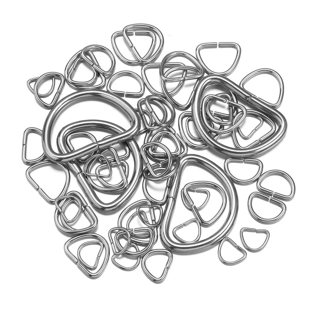 100/200pcs D Shape Spring Ring Openable Leather Bag Handbag Strap Buckle  Connect Keyring Pendant Dog Chain Clasp Clip Carabiner - AliExpress