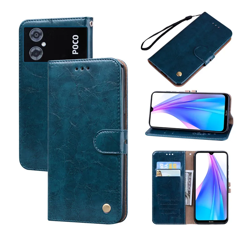 

Кожаный чехол-кошелек с откидной крышкой для Xiaomi Poco M4, чехол с держателем для карт, Магнитный чехол-книжка для Xiaomi Poco M4 Pro 5G M 4, чехол для телефона