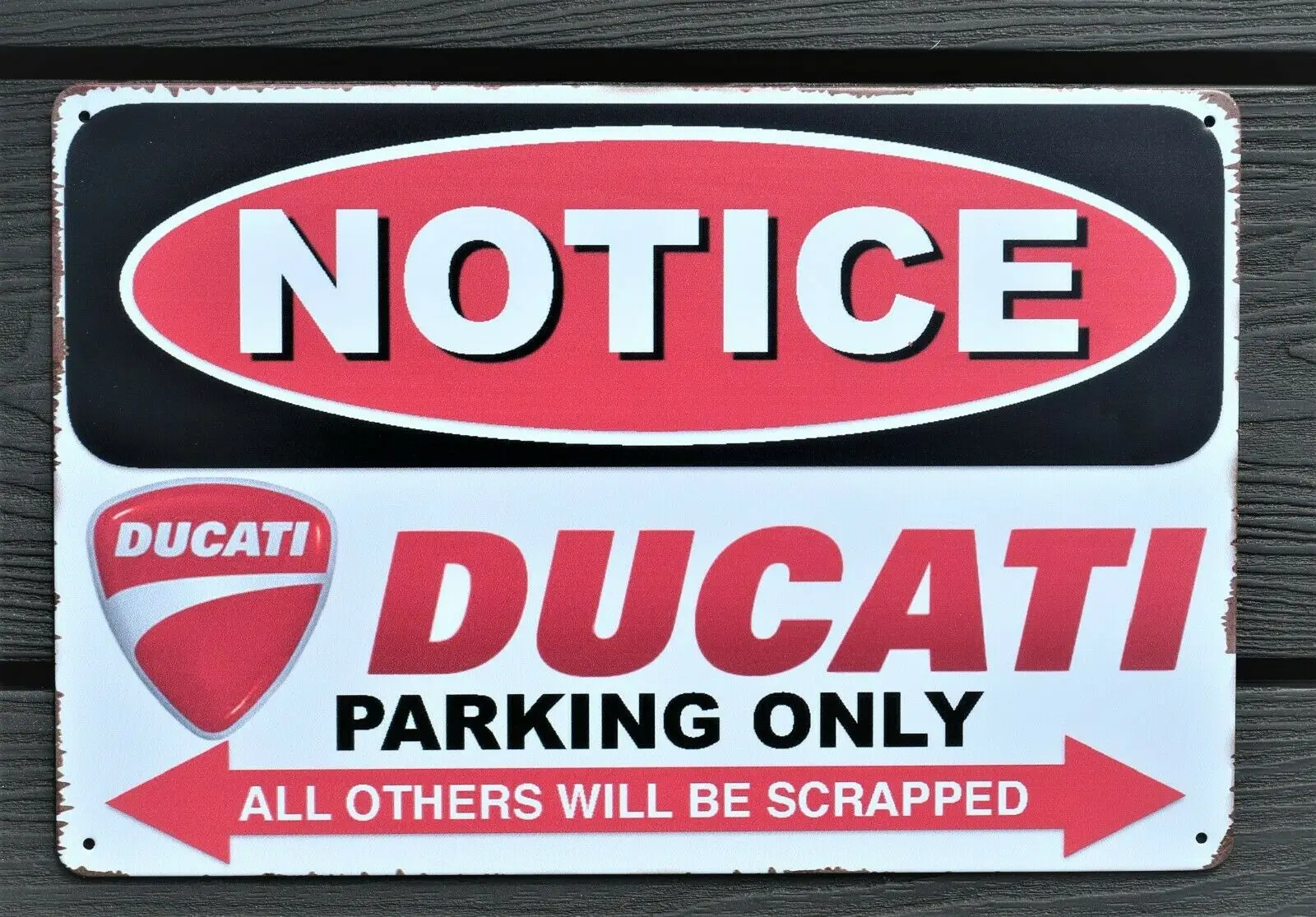 Знак уведомления Ducati только металлический знак для парковки автомобиля табличка