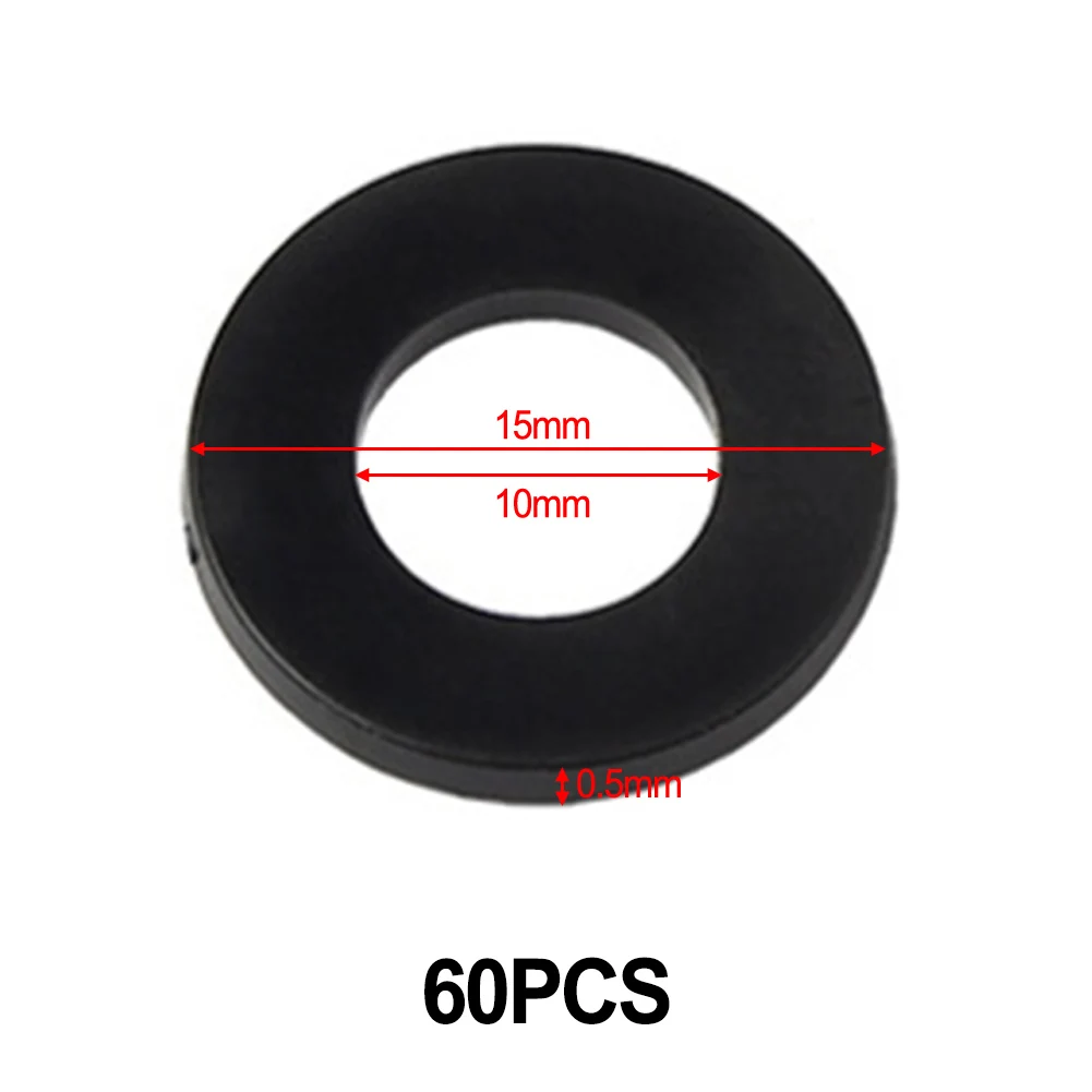 Fittings Hinge Rings Plastic Suitable For Interior Doors Washer High Hardness Wear Resistant 60pcs Accessories