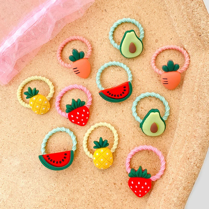 10 Teile/satz Neue Nette Cartoon Stirnbänder Mädchen Elastische Haarbänder Haar Zubehör für Kinder Scrunchies Headwear Ornamente Geschenk – Detail 19