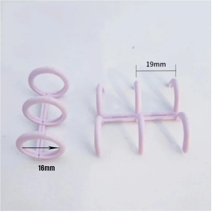 10pcs 19mm Plastic 3 Ring Binder Bookbinding Apron Quiet Book B5-9 Detachable Loose-leaf Ring Binders Notebook Mini Binder