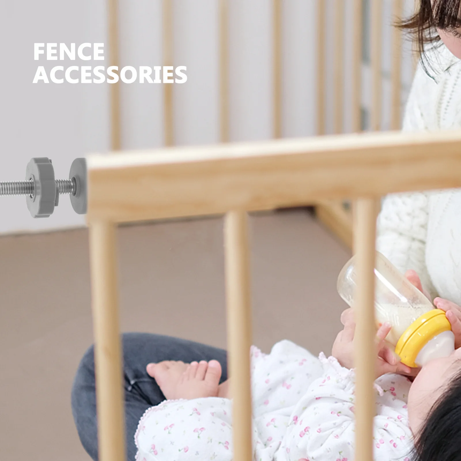 4 Pcs Isolation Safety Door Screw Child Pvc Lagging Baby Gate Replacement Hardware