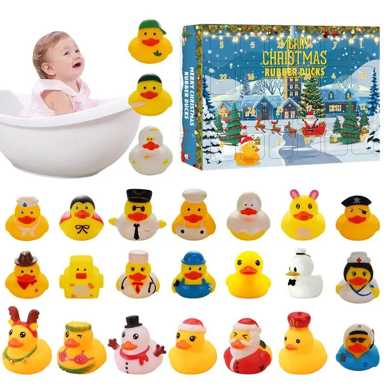 

24 Days 2023 Christmas Advent Calendar Creative Xmas Rubber Duck Accessories Gift Boxes Holiday Party Favors For Kids Party