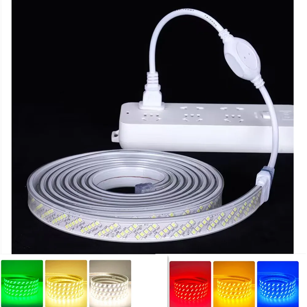 

Waterproof Led Strip Light 220V 2835 180Led/m Three Row Flexible Tape Lights Cold White/Warm White 1m 2m 5m 10m 15m 20m