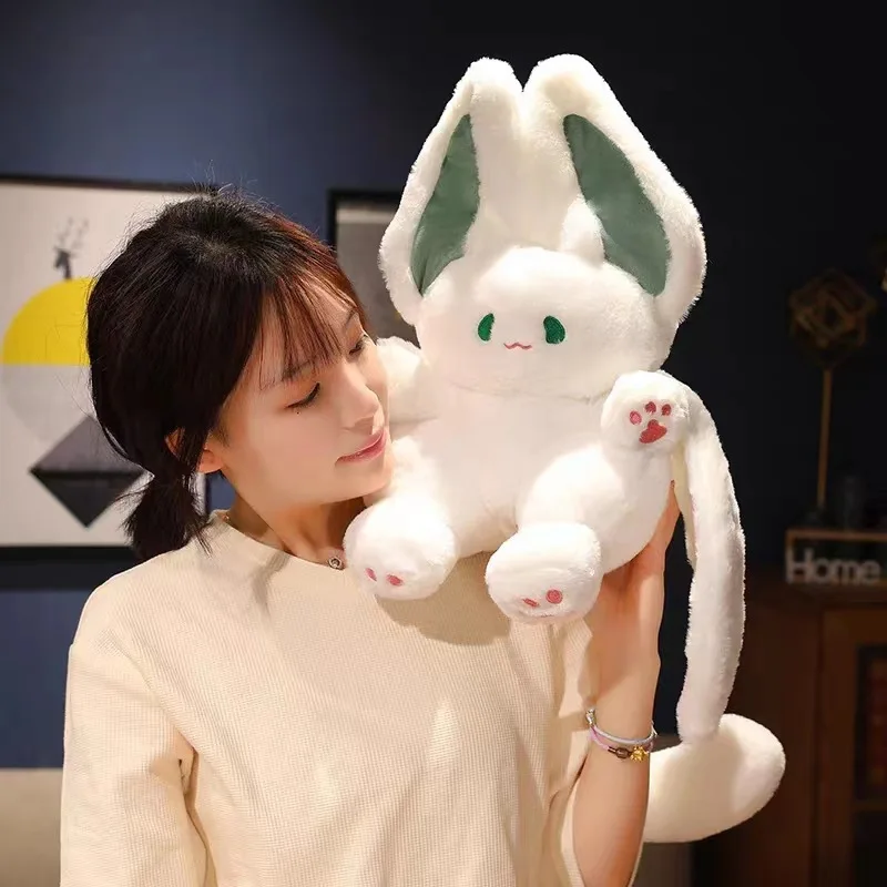 Cartoon Animated Small Animals Kawaii Pink And White Bat Plush Doll Toy Bedroom Decoration Children's Birthday Christmas Gift 3