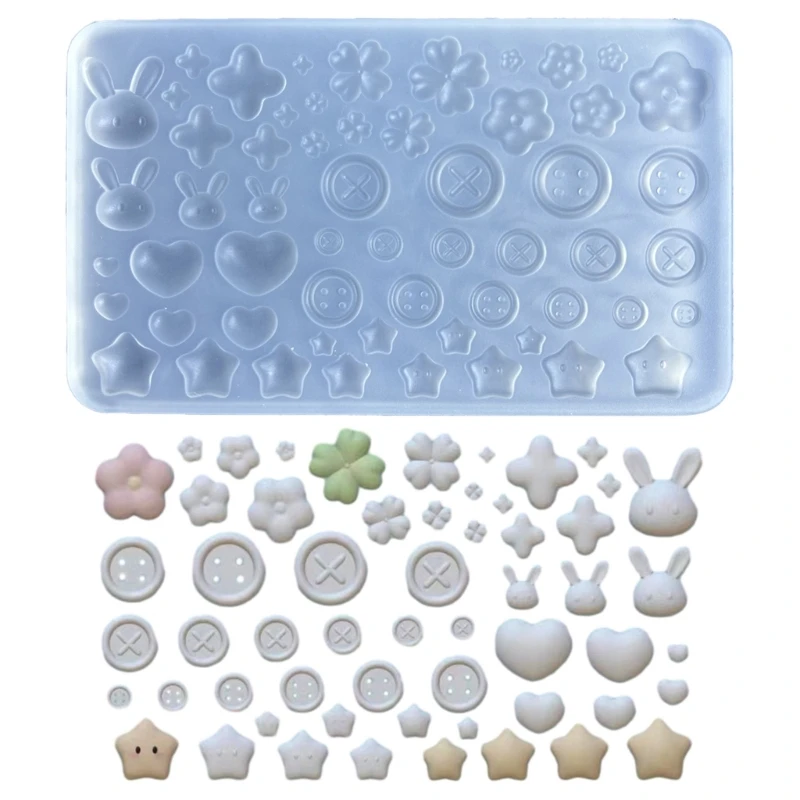 

Easy to Clean Silicone Casting Mold Button Accessories Mould for DIY Enthusiast