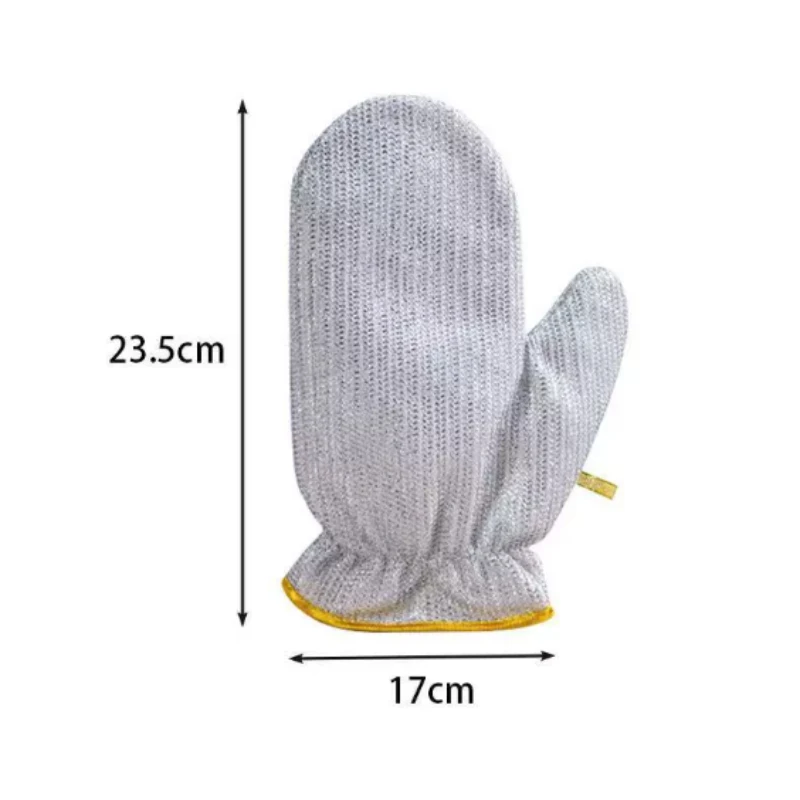 High-Quality Steel Wire Dishwashing Gloves,Made with Built-In PVC Material,Are Non-Slip,And Suitable for Cleaning in The Kitchen