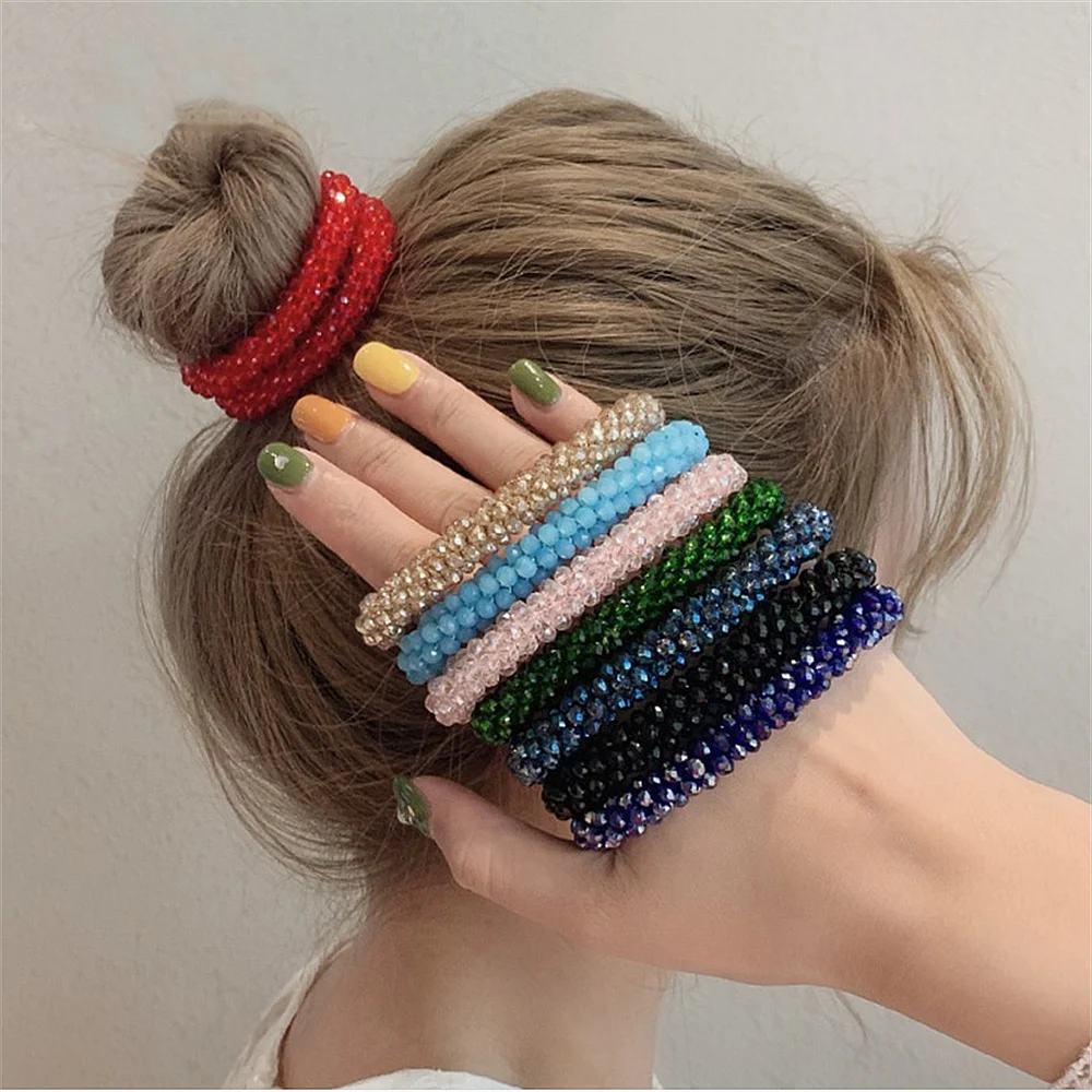 Beck Søndergaard Hårelastik - Luster Bead Scrunchie i Kentucky Blue main image 0
