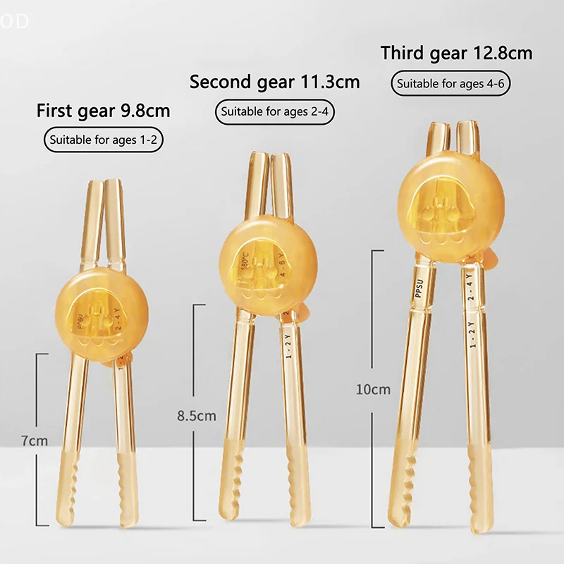 Kids Tiger Mouth Training Chopsticks Silica Gel Baby Safety Learning Aid Chop Sticks Cartoon Tools Correction Of Grip Posture