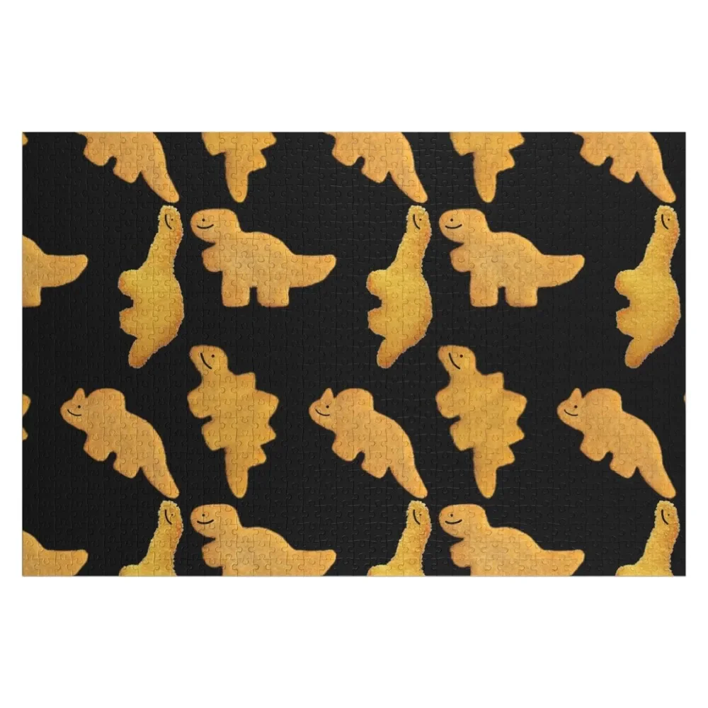 

Happy dino chicken nuggets Jigsaw Puzzle Custom With Photo For Children Puzzle