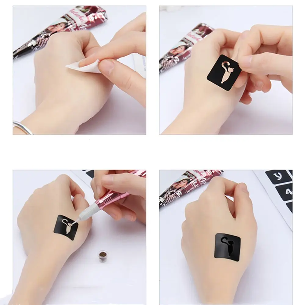 Painting Airbrush Hollow Drawing India Henna Kit Temporary Decal  Stencils Body Art Template