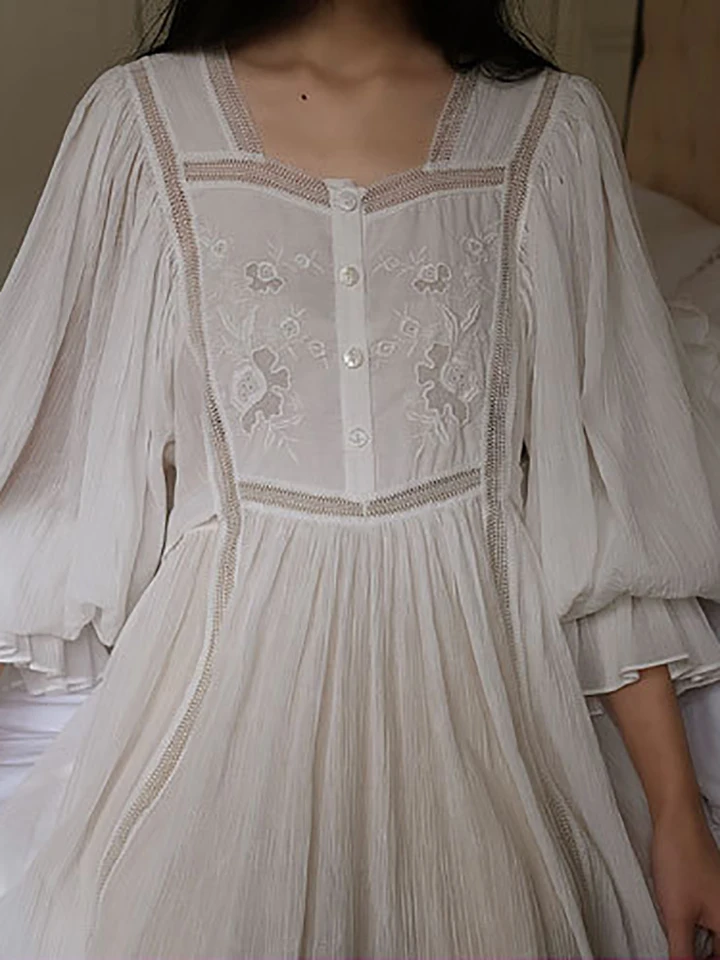 Vintage Victoriaanse nachthemden, modal vrouwen, plus-size