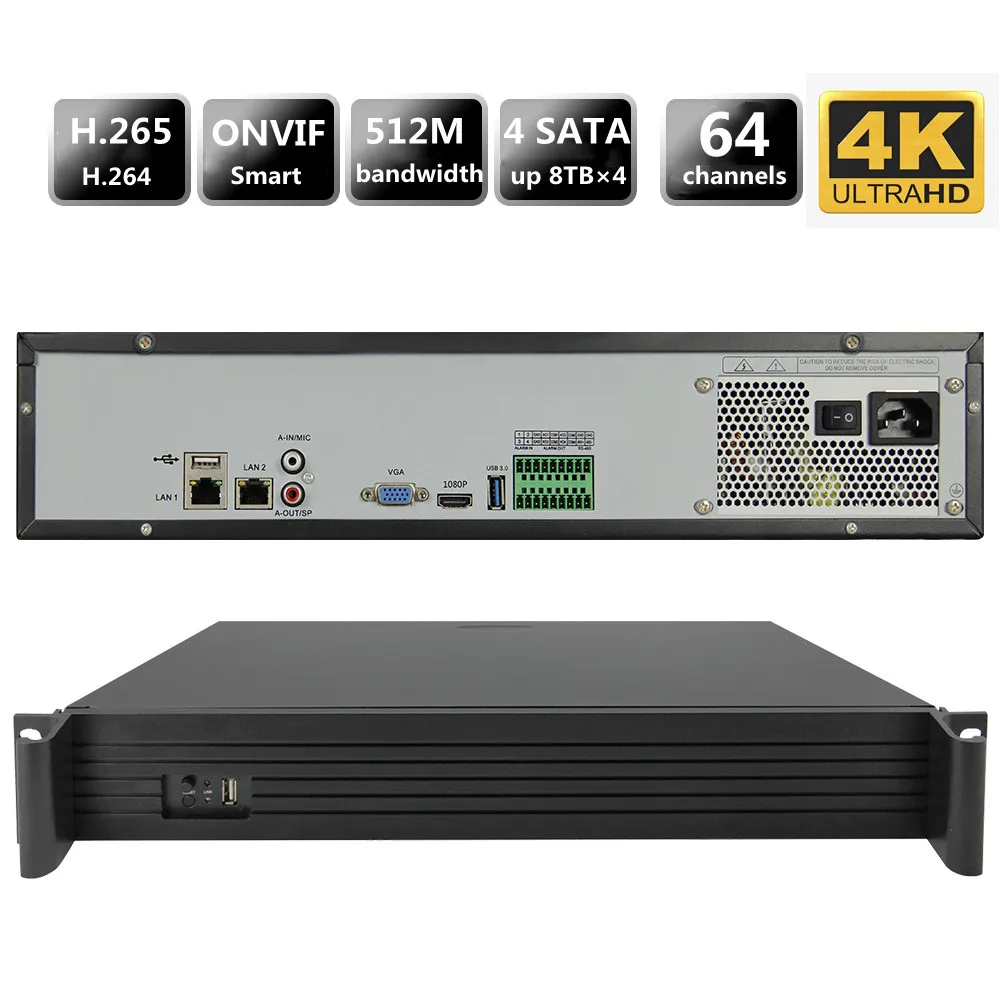 4k H.265/h.264 Smart Nvr Cctv Security Surveillance Video Network Video ...