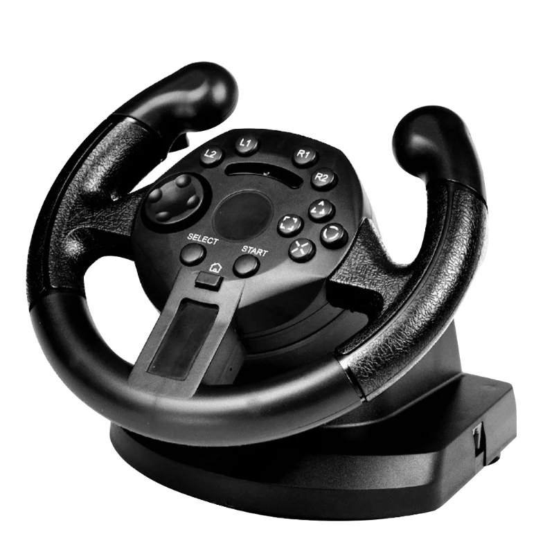 Racing Steering Wheel For PS3/PC Switch Game Steering Wheel Vibration Joysticks Remote Controller Wheels Drive With footbrake racing steering wheel