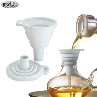 1/2pcs Home Kitchen Funnel Food Grade Silicone Funnel Convenient Foldable Funnel for Filling Bottles Kitchen Accessories Tools