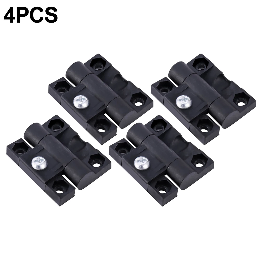 

4Pcs Nylon Plastic Butt Hinge 4.5*3.5cm For Wooden Box Furniture Electric Cabinet Hardware Black Adjustable Torque Buffe Hinge
