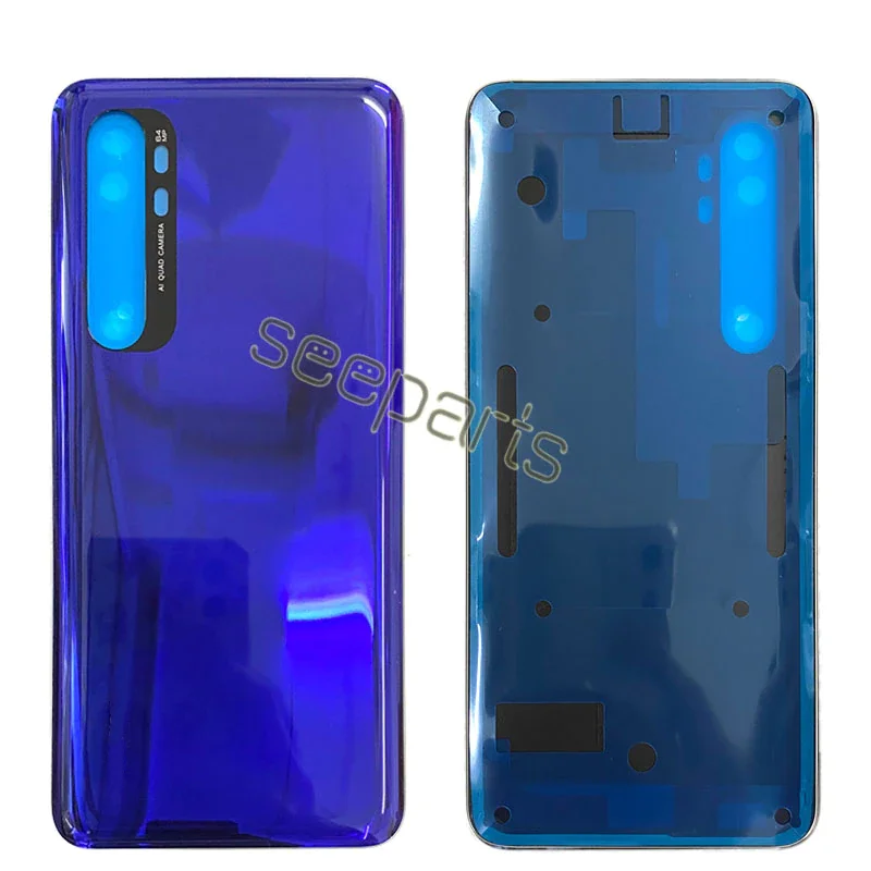 New For Xiaomi Mi Note 10 Lite Battery Cover Rear Glass Door Housing M2002F4LG For Xiaomi Mi Note10 Lite Back Battery Cover + CE