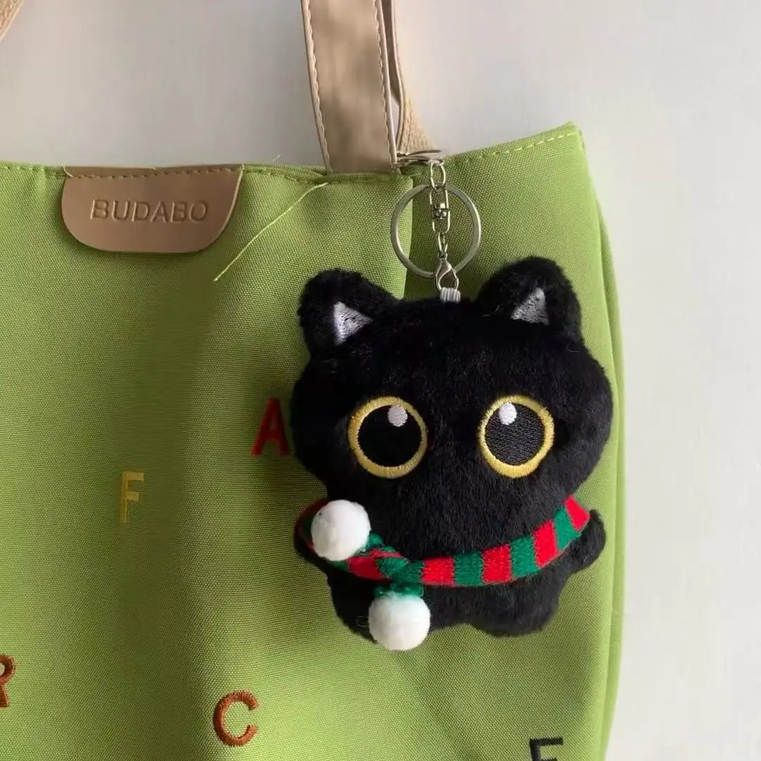 10cm Cute Black Cat Plush Toy Doll Small Pendant Cuddly Pillow Cushion For Boy Girl Birthday Gifts