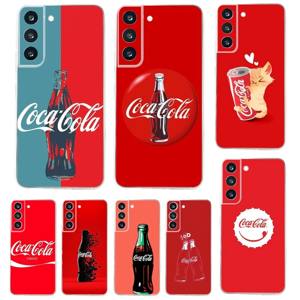 C-Coca-S C-Cola-S 휴대폰 케이스, 삼성 갤럭시 A71,70,52,51,40,31,A50,30S,21S, 노트 20 울트라 투명 커버