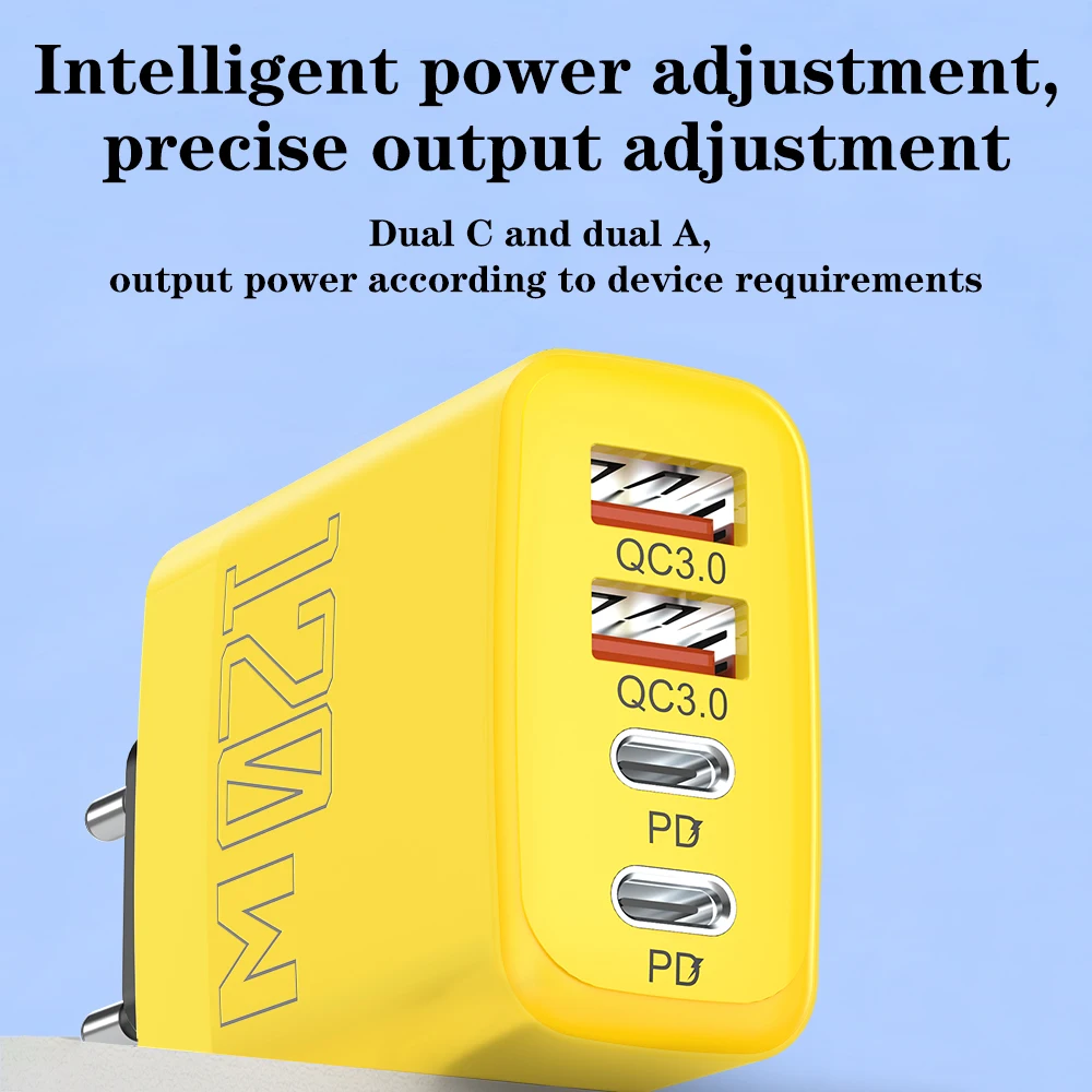 Total 120W USB Charger Fast Charger Mobile Phone PD Type C Charge Adapter For iPhone Samsung Xiaomi Huawei QC 3.0 Wall Charger