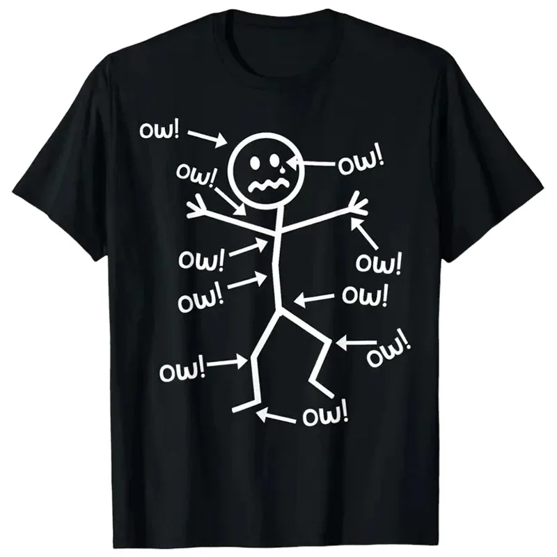 Mens Cotton Short Sleeve Tshirt Funny Chronic Pain Awareness Tee