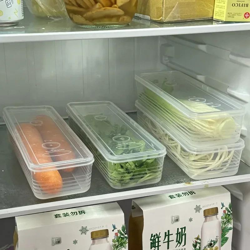 Refrigerator storage boxes scallions fresh box food container cold storage crisper sealed fridge organiser with lid 1/5PCS