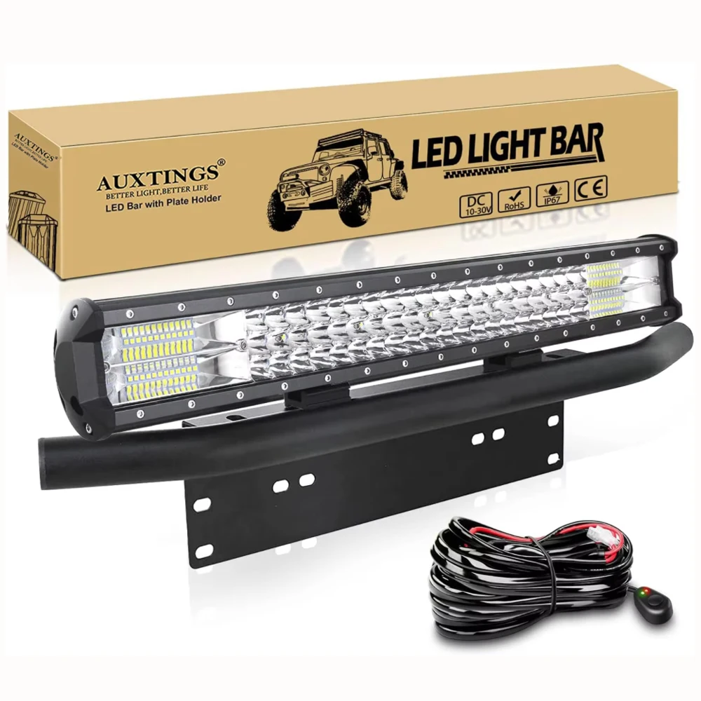 Barre LED 52 Pouces 675W Avec Support Magnétique - Rampe Lumière Spot Et Flood Pour 4x4, Camion, SUV, Tracteur